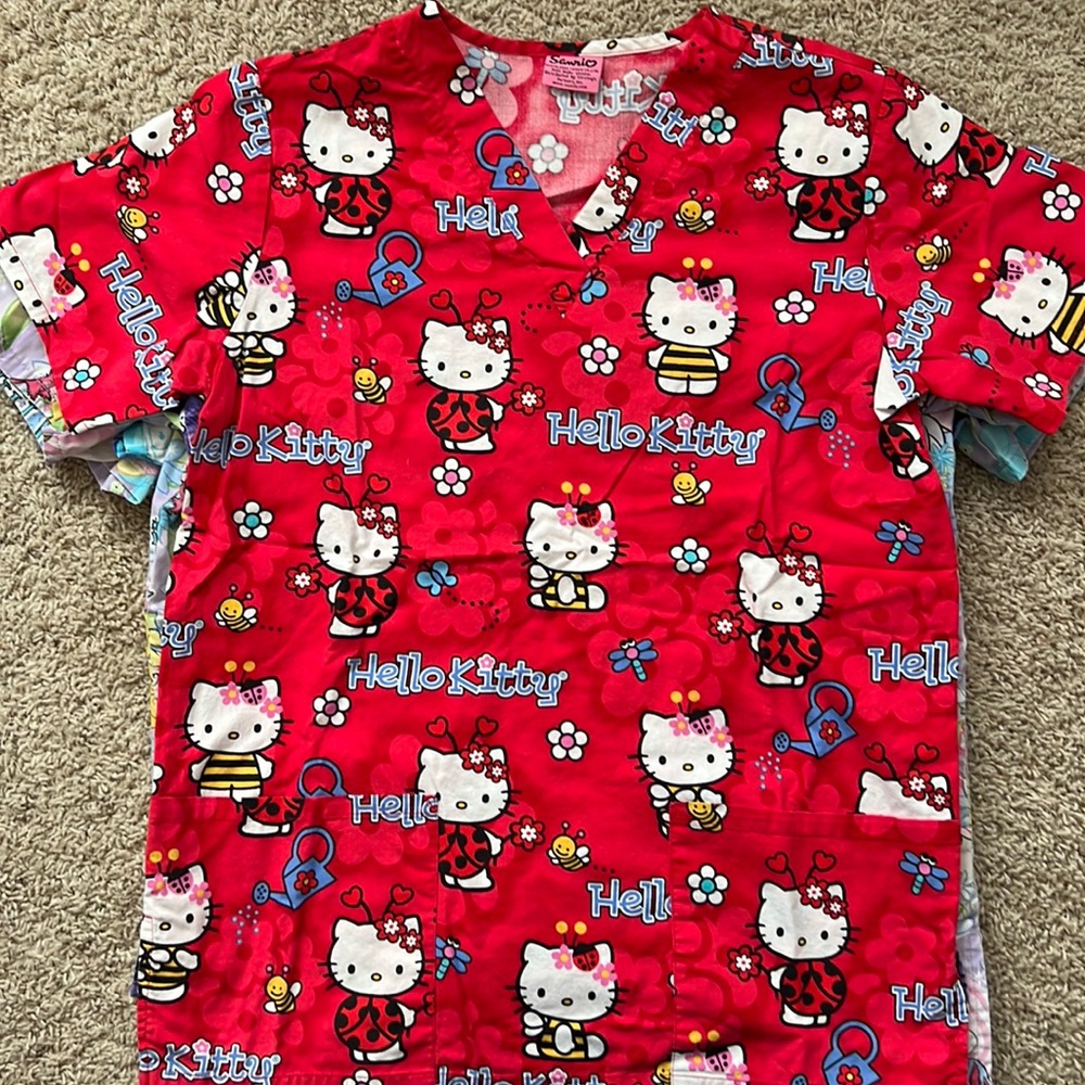 Hello Kitty scrub top